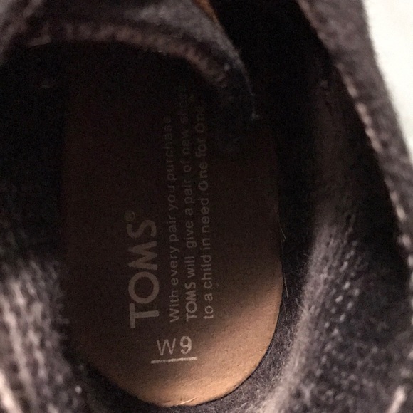 Toms charcoal felt wedge lace up - Picture 6 of 7